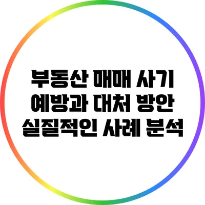 부동산 매매 사기 예방과 대처 방안: 실질적인 사례 분석