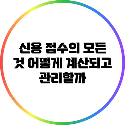 신용 점수의 모든 것: 어떻게 계산되고 관리할까?
