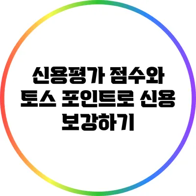 신용평가 점수와 토스 포인트로 신용 보강하기