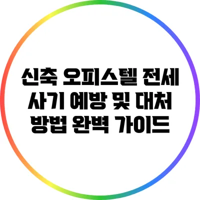 신축 오피스텔 전세 사기 예방 및 대처 방법 완벽 가이드