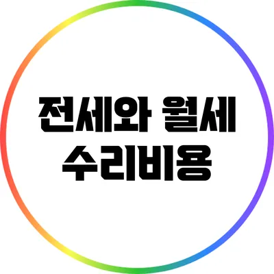 전세와 월세 수리비용