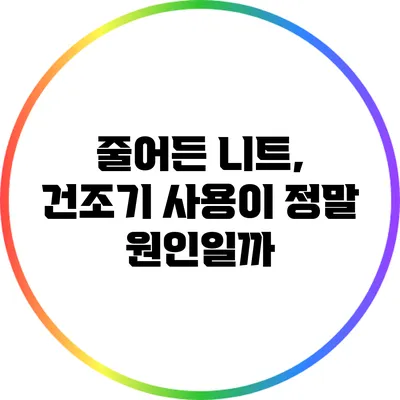 줄어든 니트, 건조기 사용이 정말 원인일까?