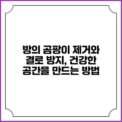 방의 곰팡이 제거와 결로 방지, 건강한 공간을 만드는 방법