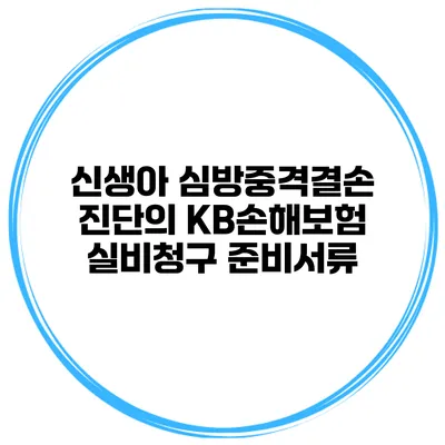 신생아 심방중격결손 진단의 KB손해보험 실비청구 준비서류