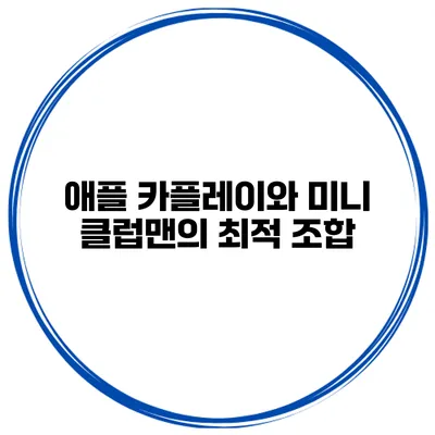 애플 카플레이와 미니 클럽맨의 최적 조합