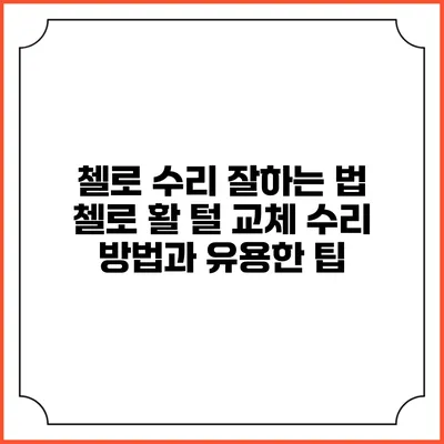첼로 수리 잘하는 법: 첼로 활 털 교체 수리 방법과 유용한 팁